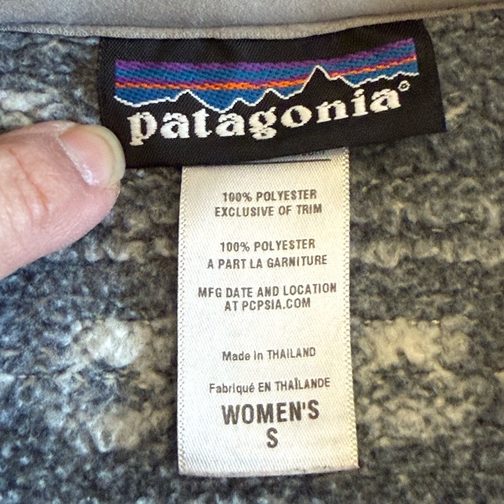 Patagonia Better Sweater Hoodie Full Zip Size S Aesthetic Grey Long Sleeve Warm - Picture 8 of 12